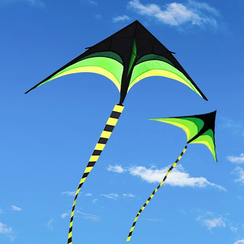 160cm High Quality Primary Stunt Kite Kit with Wheel Line Large Delta Kite Tail Outdoor Toy Kites for Kids Adult Sport Toy Gifts