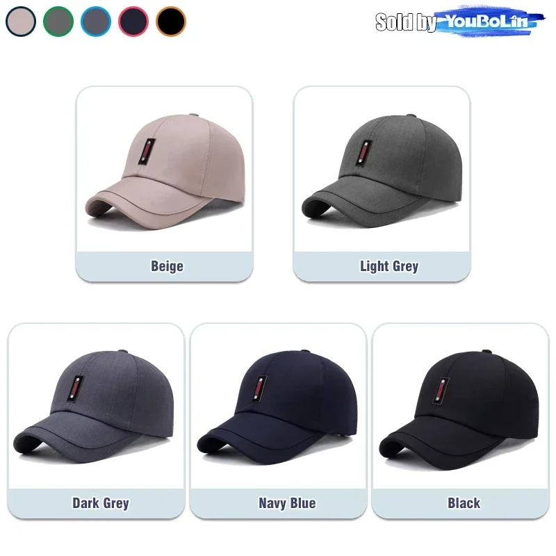 Spring and Summer New Clothing Cloth Baseball Cap Leisure Middle-Aged Sun Hat Splicing Brim Old Man Hat