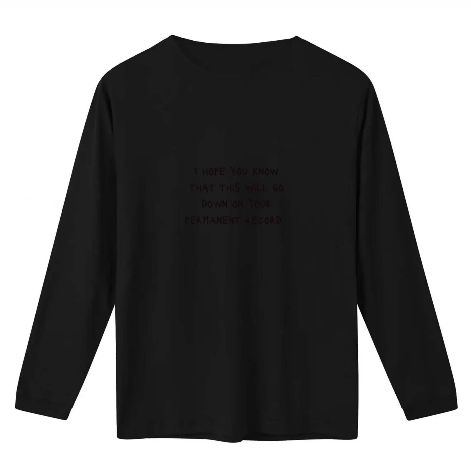 Kiss Off-I hope you know this will go down on your permanent record T-Shirt Summer Casual Cotton Tee Oversized Streetwear Tops