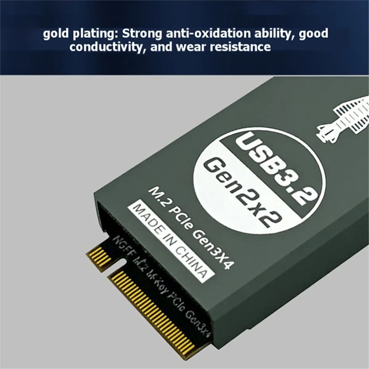Y1508A* ☀ ▃ M.2 zu TYPE-E Adapter 20Gbps Hochgeschwindigkeits-M2-PCIE-NVME-zu-TYPE-E-Erweiterungskarte Riser Typ E für Frontplatten-USB-C