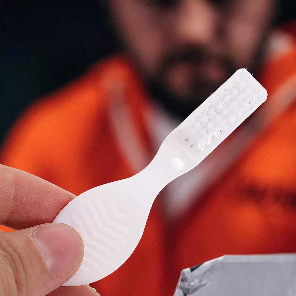 

24pcs Prison Toothbrush Short Handle Soft Bristles Security Design For Correctional Facilities Psychiatric Wards Durable