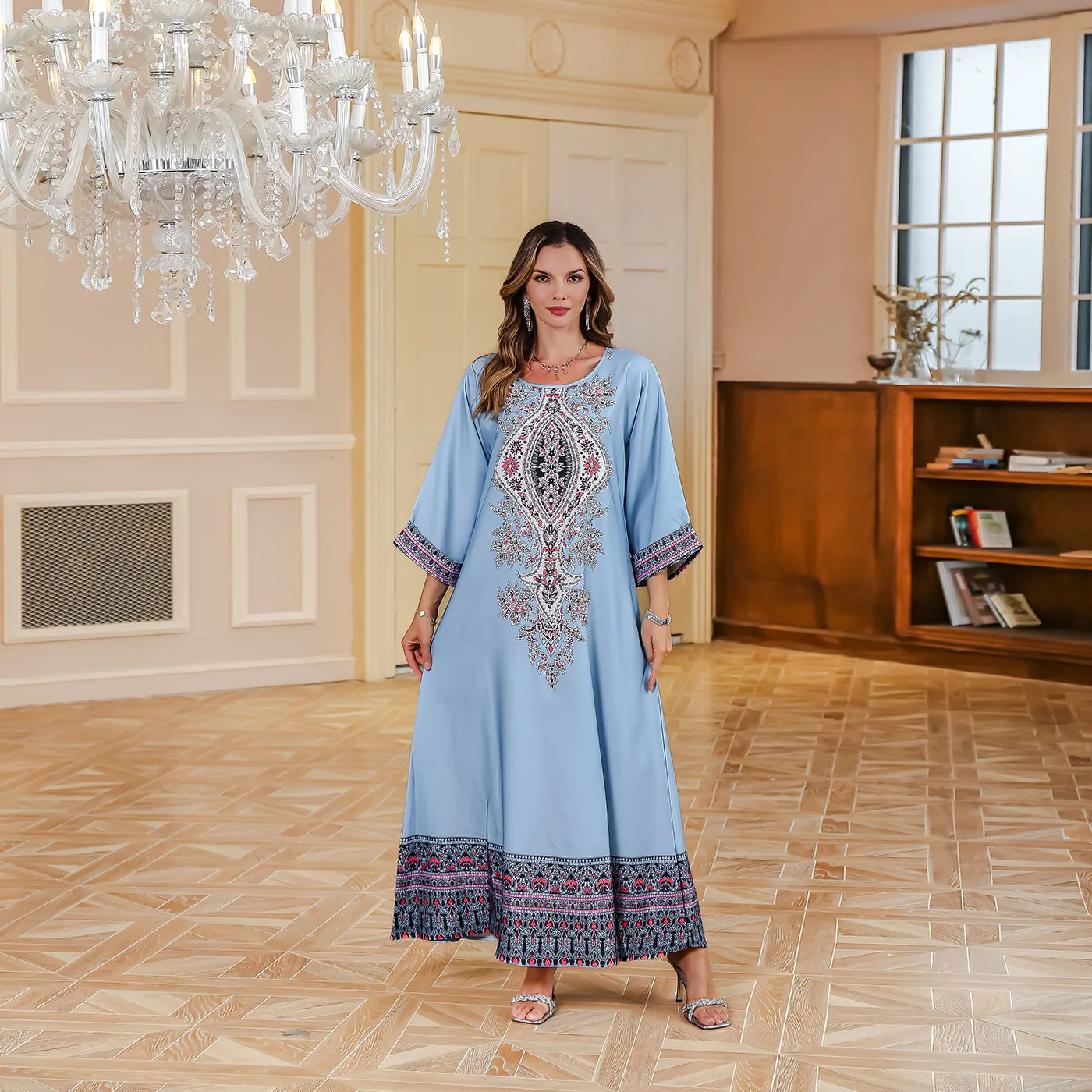 Luxury Dubai Abayas for Women Pearl Muslim Dress Turkey Robe Eid Djellaba Islam Clothing Ramadan Arabic Caftan Marocain Femme