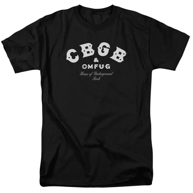 

CBGB OMFUG Classic Logo T Shirt Licensed Home Of Underground Rock Black
