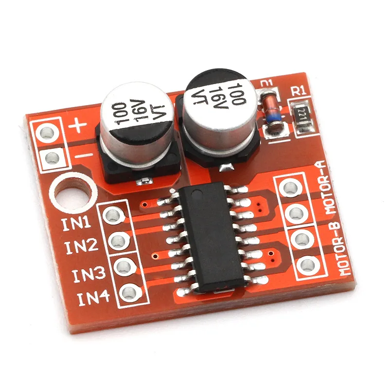 2-Channel DC Motor Drive Module Forward and Reverse PWM Speed Regulation, Double H-bridge Stepper Motor Mini L298N