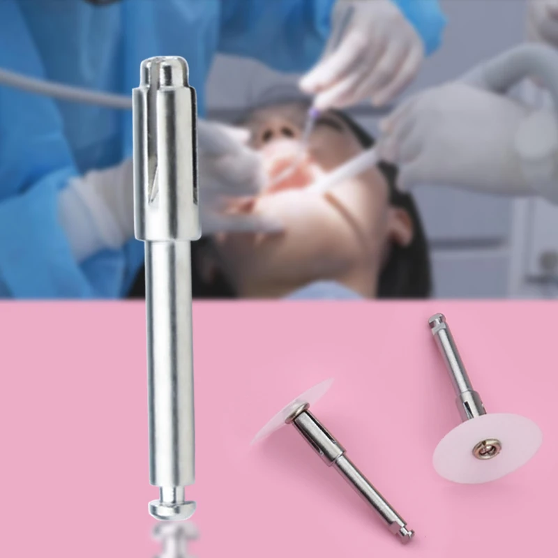 Dental Fixed Rod Tool for Polishing Discs Spindle Disc for Polishing Discs Clamping Handheld Handle 2.35Mm Disc Chuck