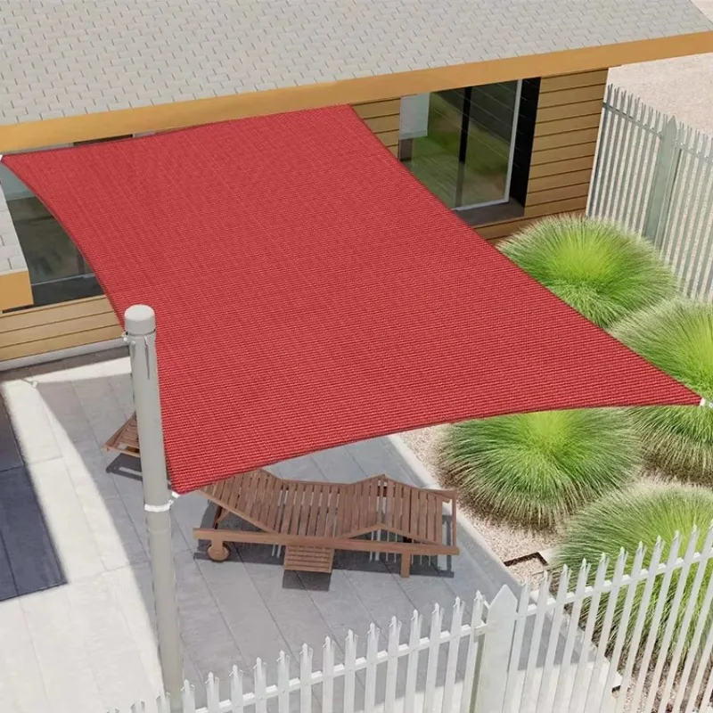 

Солнцезащитная сетка из HDPE 5x5м, красная, для сада и патио, с УФ-защитой, прямоугольная, тканая, пластиковая, для кемпинга