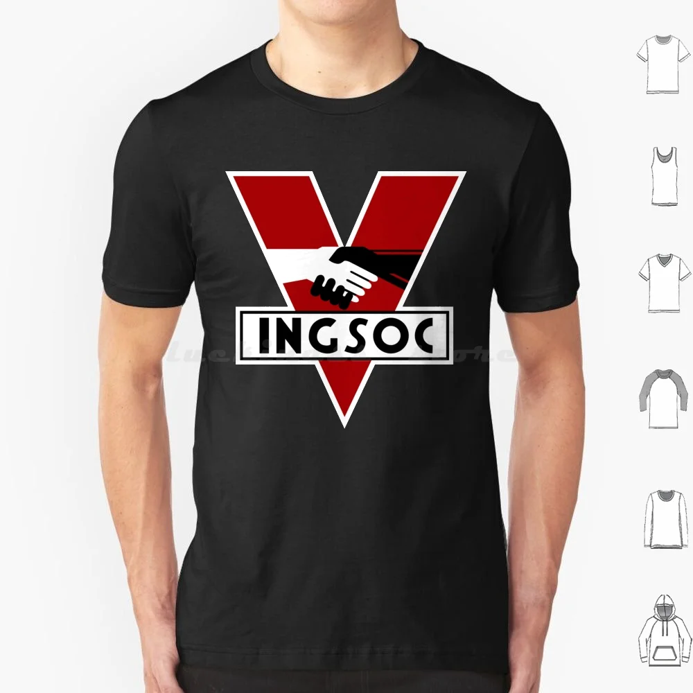 Ingsoc-George Orwell-1984-T Shirt Cotton Men Women DIY Print George Orwell Animal Farm 1984 Ingsoc