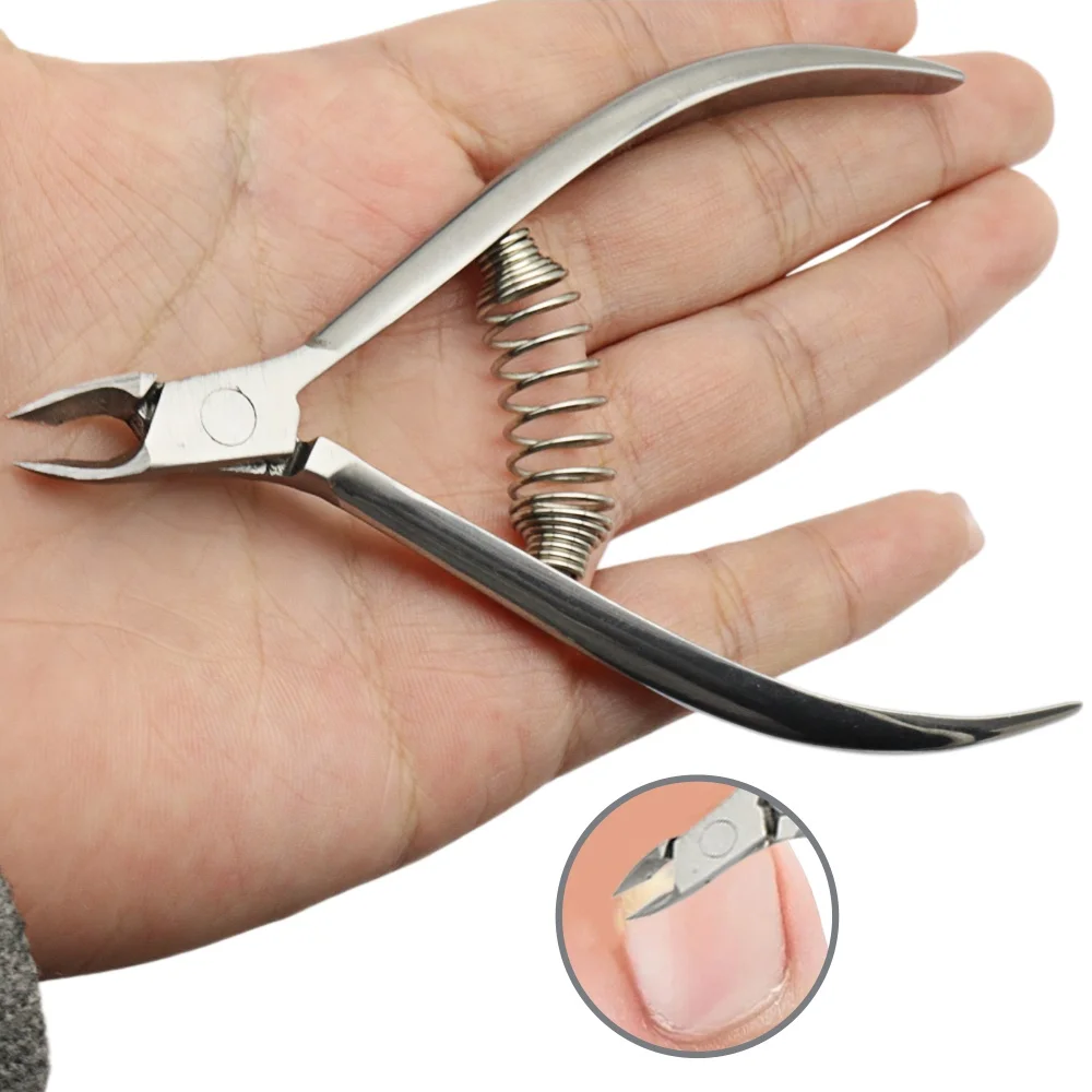 

1Pc Stainless Steel Cuticle Nipper with Spring – Professional Trimmer for Hangnail, Dead Skin & Nail Care