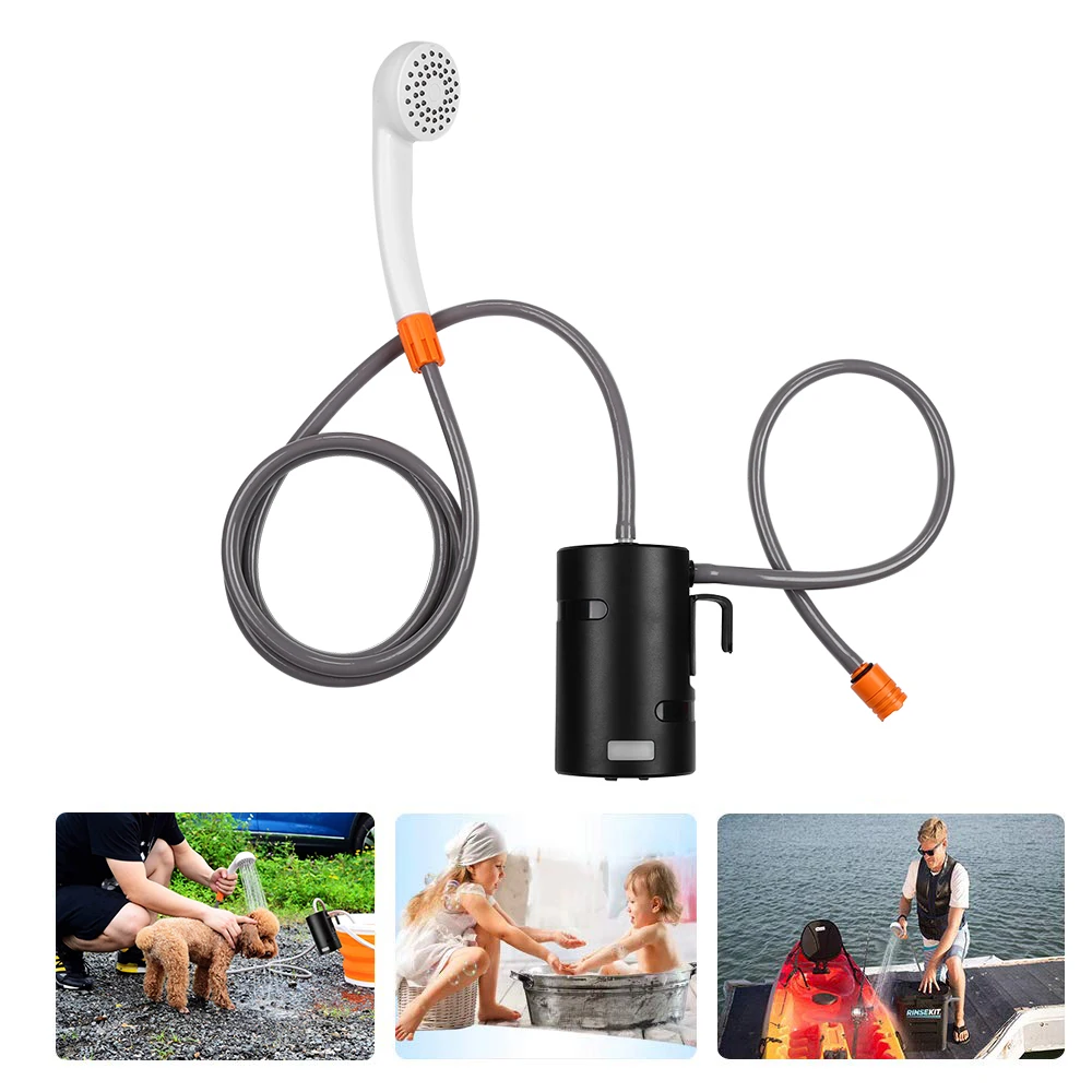 Portable Outdoor Shower, Camping Shower USB Rechargeable Battery Powered Shower Pump for Family Camp/Hiking/Backpacking