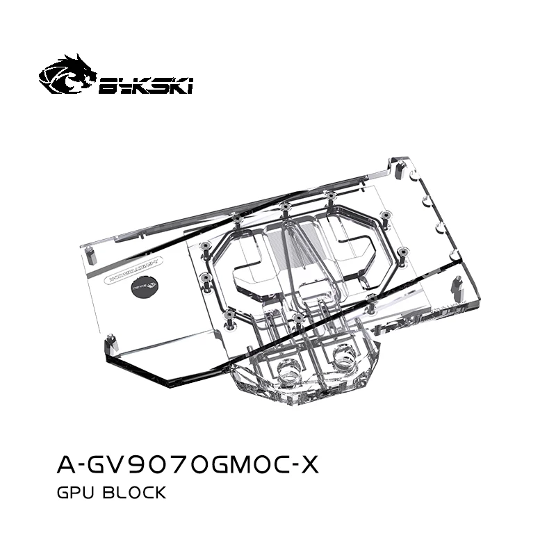Bykski GPU bloque uso para GIGABYTE RX9070XT GAMING OC 16G tarjeta de vídeo refrigeración por agua/cubierta completa/radiador de cobre A-GV9070GMOC-X