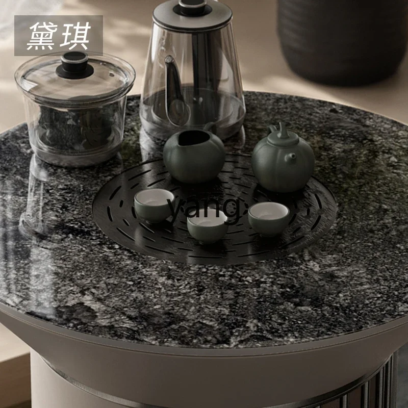 Lmm luxury stone rock slab mobile simple garden living room small tea table household small tea table