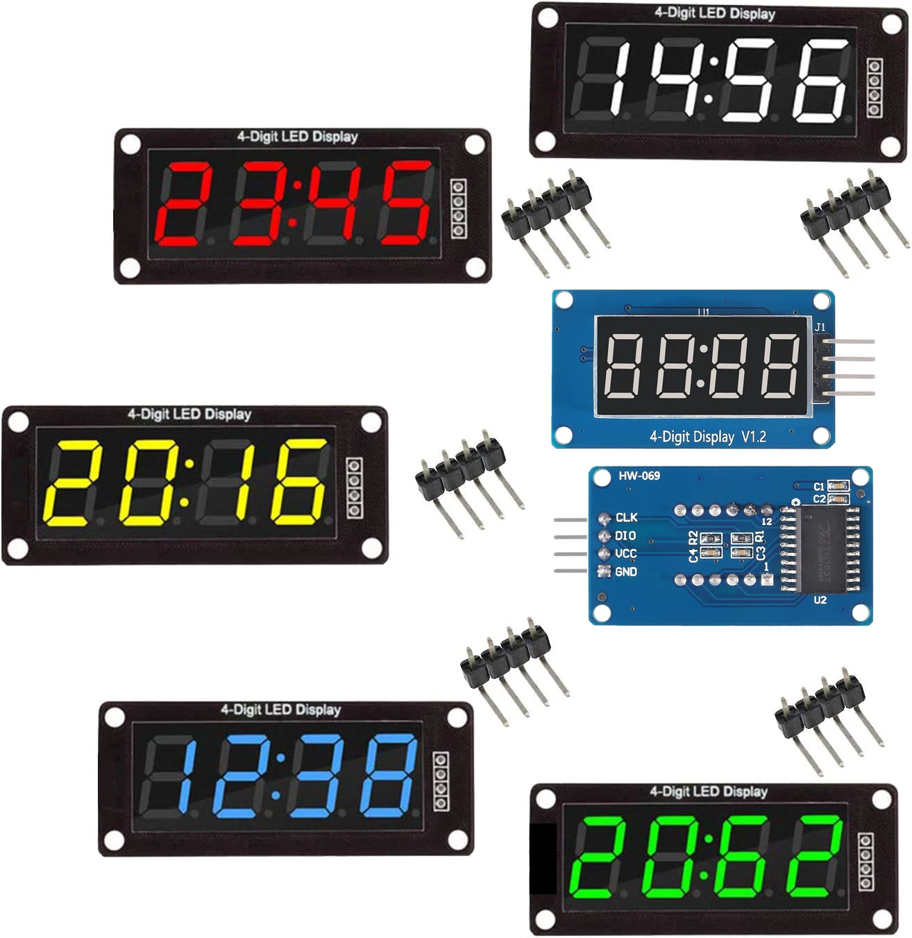 TM1637 LED Display Module For Arduino 7 Segment 4 Bits 0.36 0.56 Inch Clock RED Anode Digital Tube Four Serial Driver Board Pack