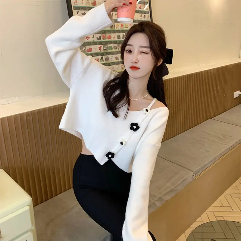 セーター ジャンパー プルオーバー 女性用プルオーバー ヨガ オフショルダー セーター オーバーサイズ ヘム コンサート フェスティバル デイリー ロックバンド オルタナティブ BF