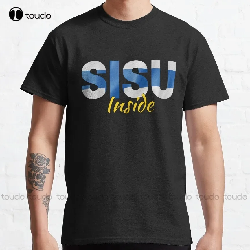 Sisu Inside - Sisulla Siitä Selviää Classic T-Shirt T-Shirts For Women Graphic Tees Funny Art Streetwear Cartoon Tee Xs-5Xl New