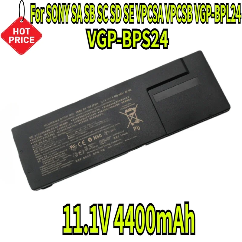 

11.1V 4400mAh Laptop Battery VGP-BPS24 for SONY SA SB SC SD SE VPCSA VPCSB VGP-BPL24 VPCSD-113T PCG-41217T