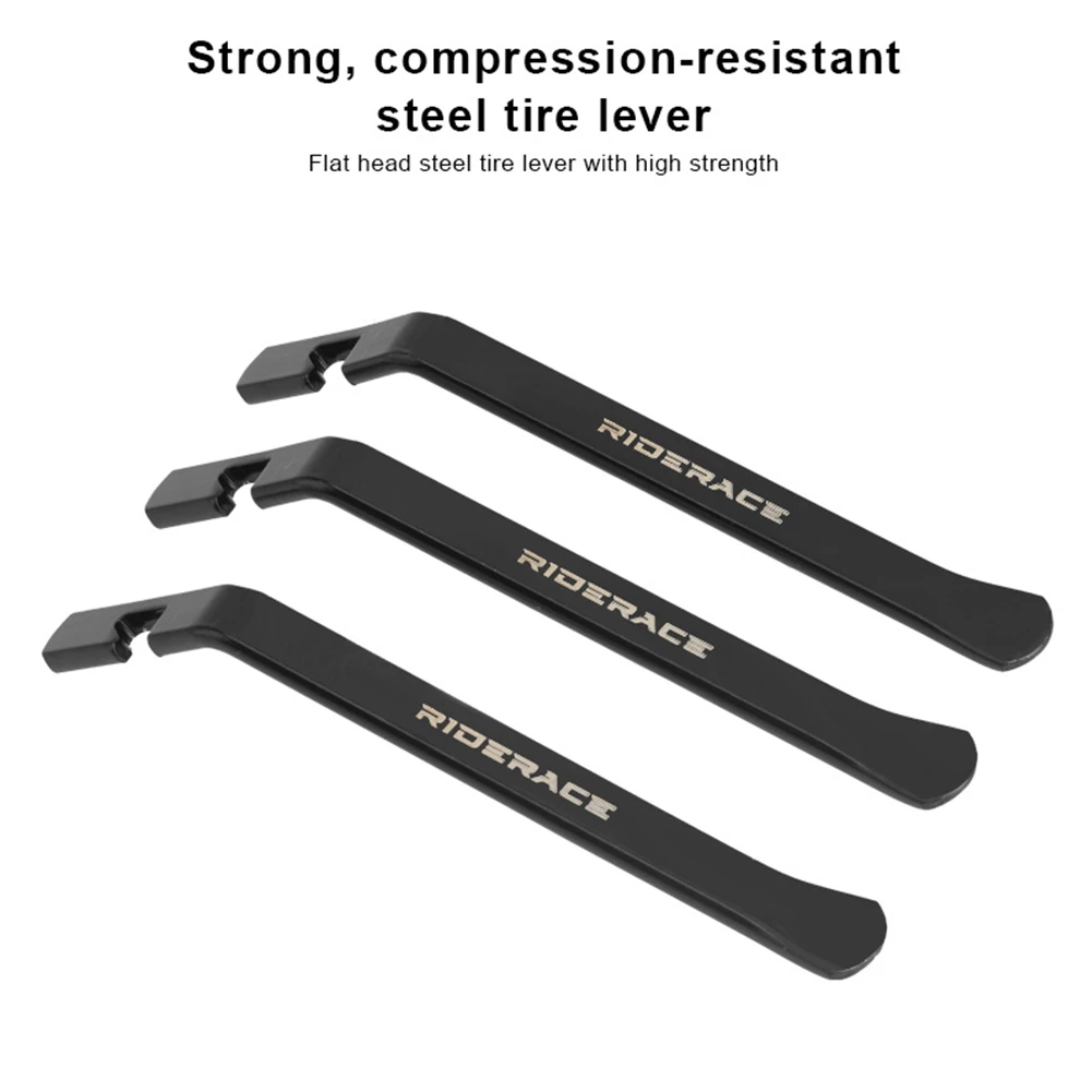 

3pcs Carbon Steel Tyre Lever Bicycle Cycling Bike MTB Tire Changing Repair Tools Tire Opener Crow Bar Tyre Spoon Remover Tool