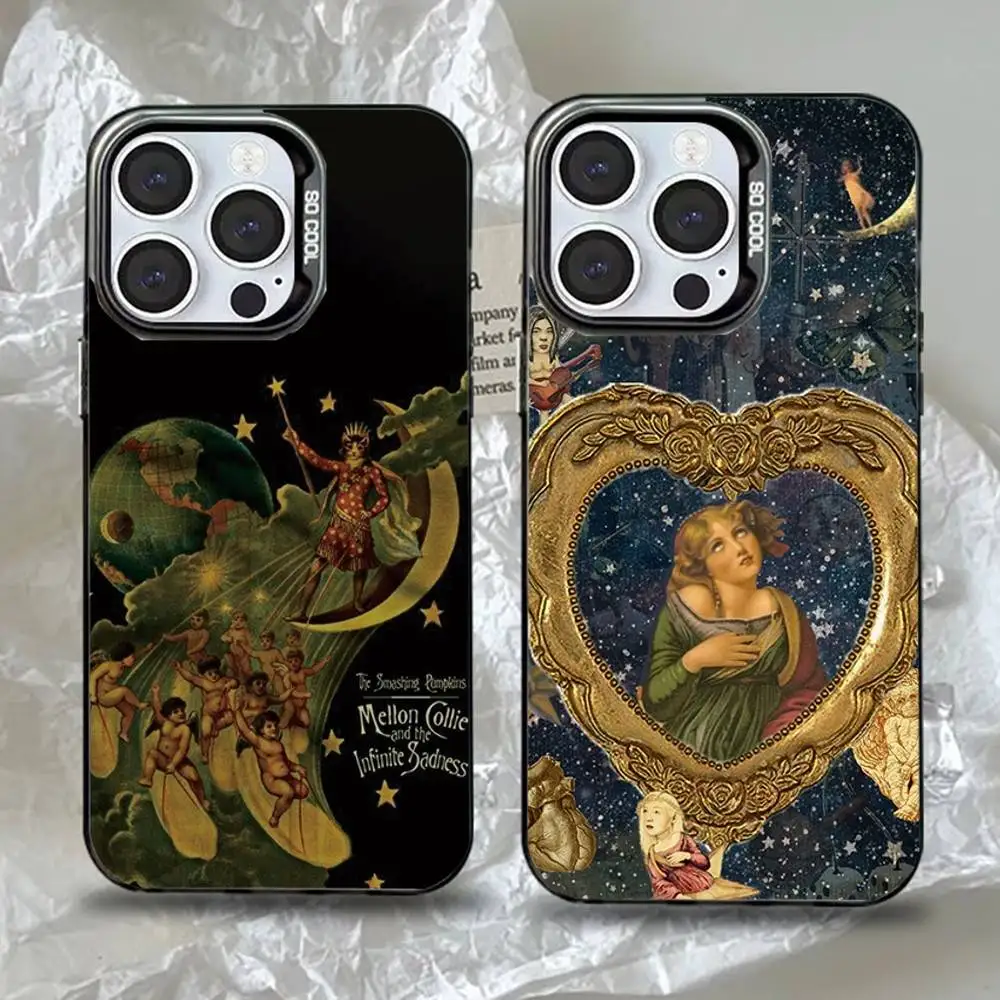 

The Smashing Pumpkins Phone Case For iPhone 17，16,15,14,13,12,11,Pro,Max,Plus,Mini,XS,SE Anti Fall Black Matte Hard Bumper