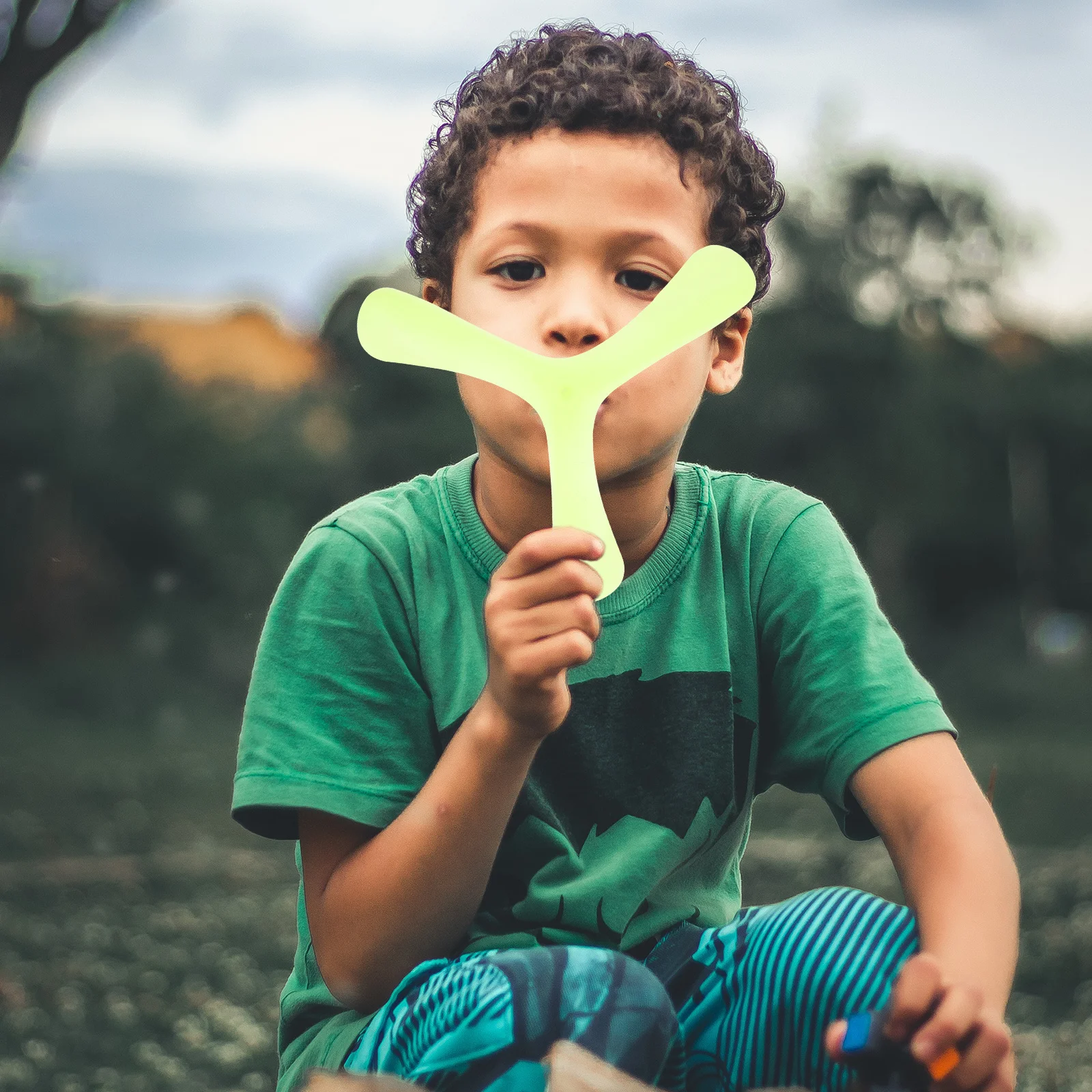 3Pcs Luminous Night Boomerang Outdoor Educational Flying Plaything Children Camping Outdoor Game Toy Gift Sports Plaything