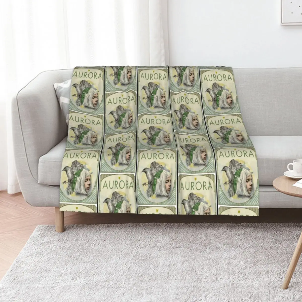

Aurora Aksnes Greenbird Throw Blanket Extra Large Throw Baby Designers Quilt Blankets