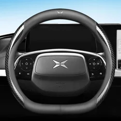 Leather Car Steering Wheel Cover for Xpeng G6 2024 Breathable Non-slip Car-styling Auto Interior Accessories