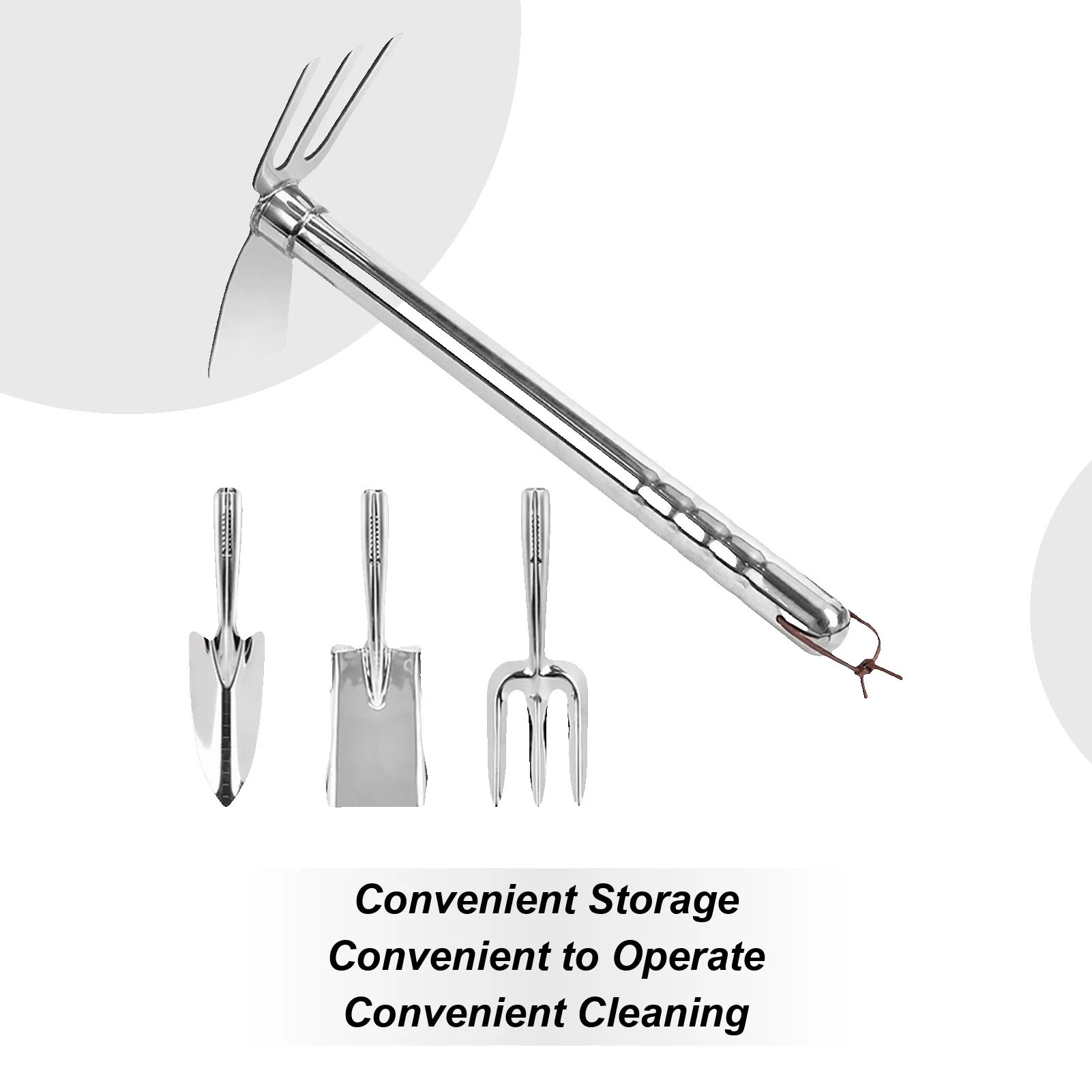 

Garden Tools For Gardening Soil Loosening Stainless Steel Shovel Portable Garden Tools Set Of 4 For Yard Lawn Vegetable Planting