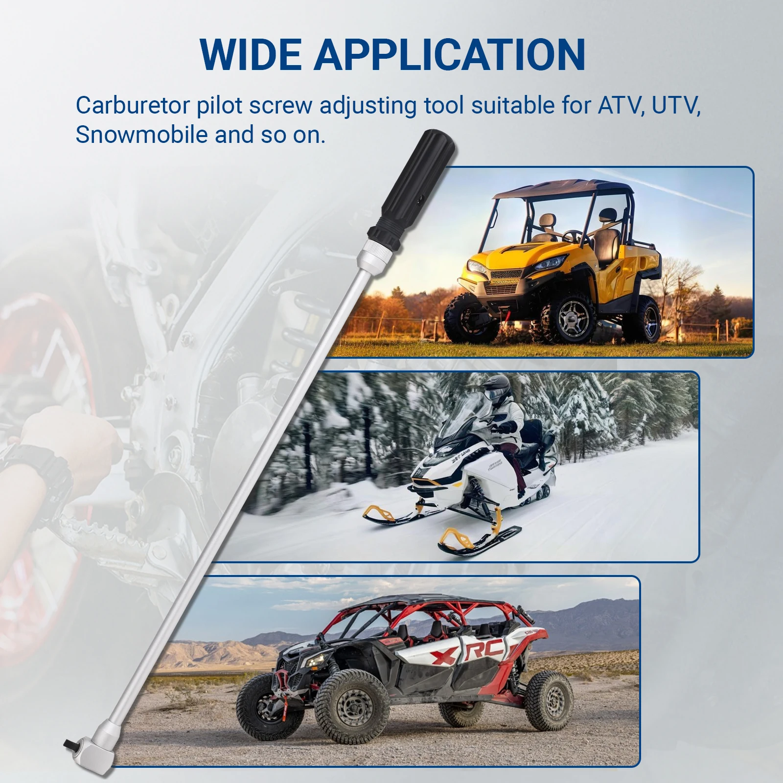 1 قطعة أداة ضبط المسمار الطيار دراجة نارية الملحقات ل ATV UTV الثلج 90 درجة مفك المكربن تعديل أداة #2