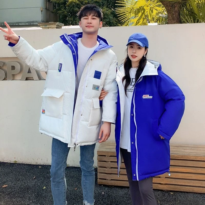 

​ 2025 Новое зимнее пальто для пар «два в одном», массивная парка в корейском стиле с тяжелой изоляцией для больших размеров