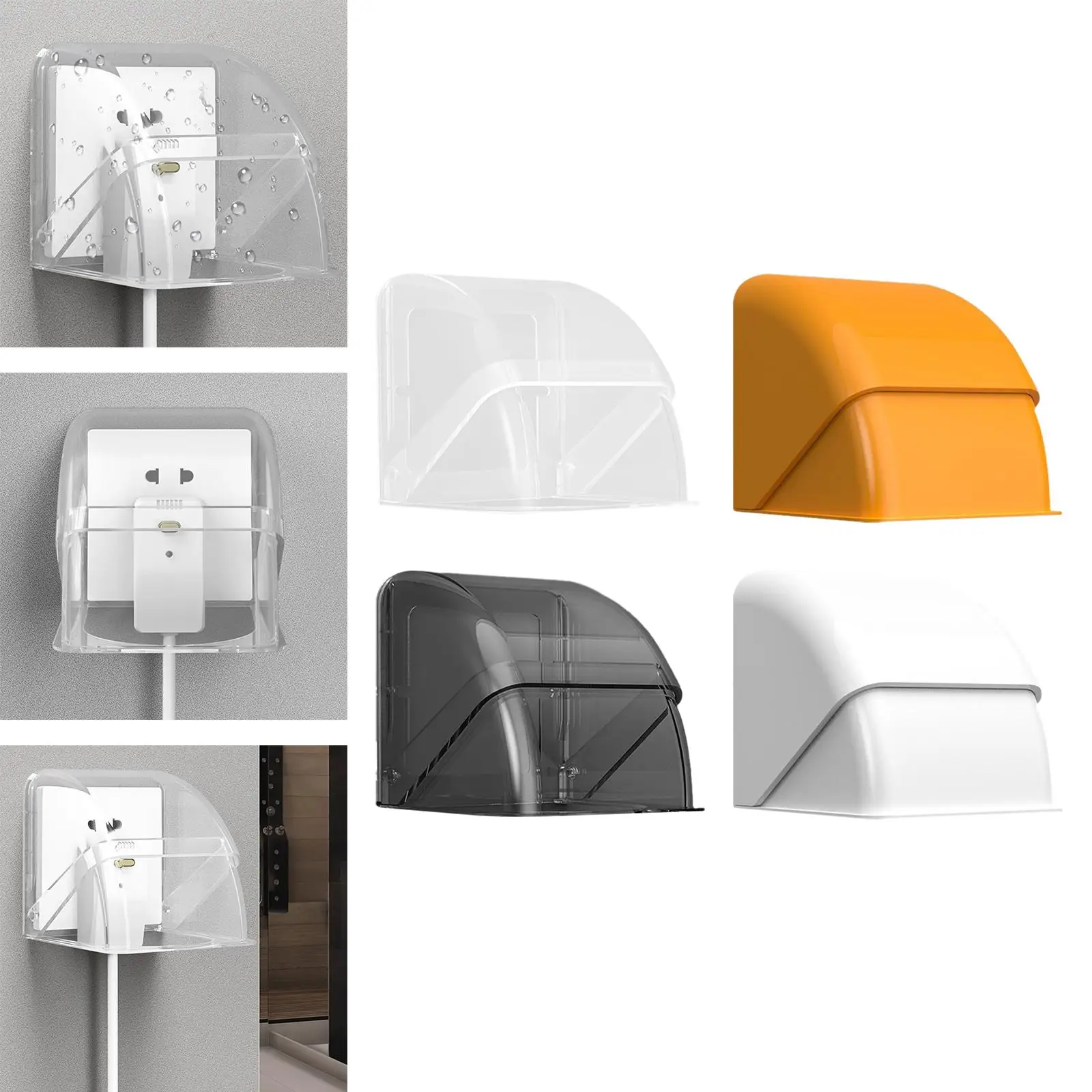 Caja de enchufe de baño tipo 86, protección de interruptor resistente a la intemperie, cubierta de salida Accs