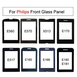 For Philips E160 E180 E181 E170 E168 E517 E560 E570 X513 Touch Screen Panel Front Glass Screen