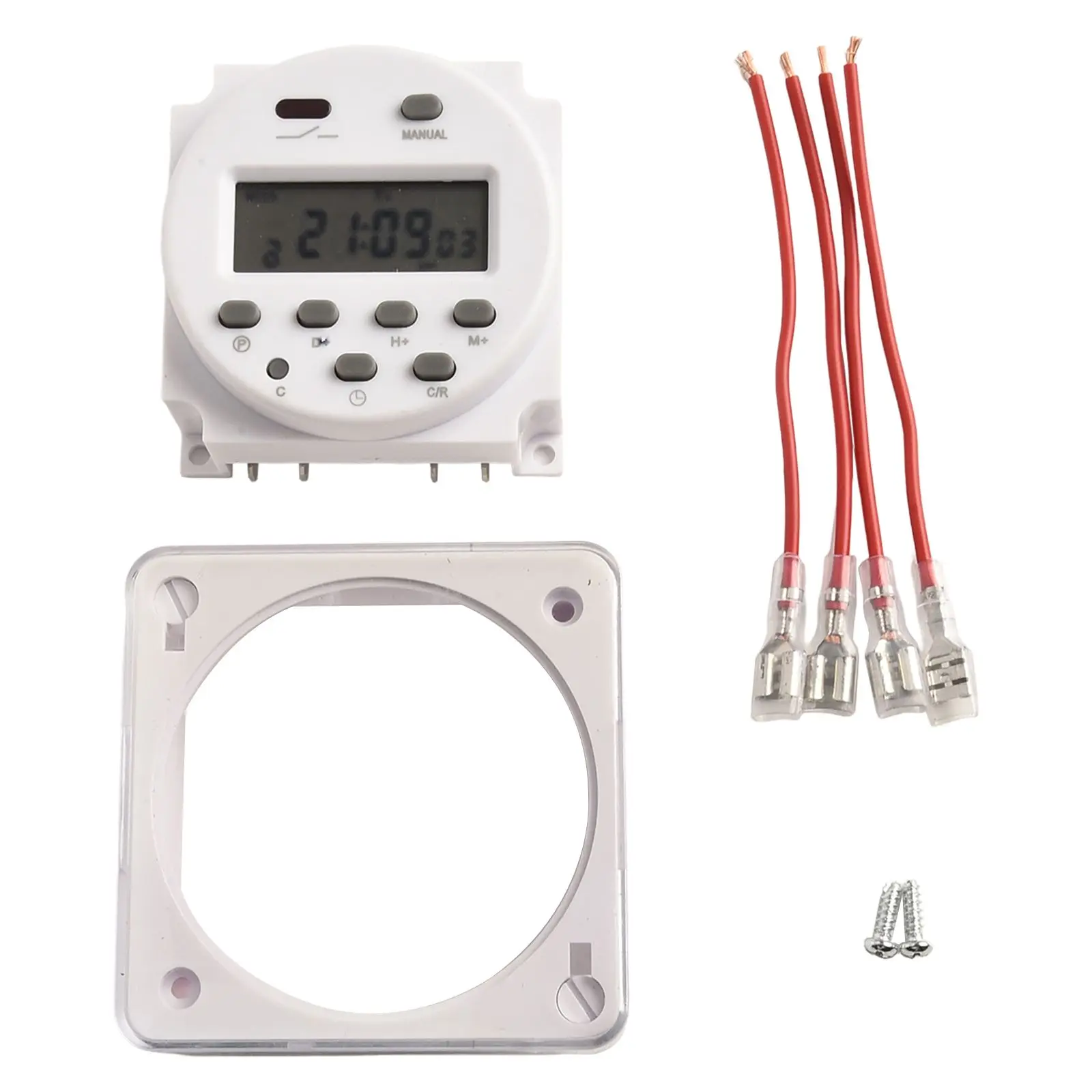 Timer LCD untuk Papan Reklame, Saklar Waktu untuk Peralatan Listrik, Pengaturan Manual On/Off, Timer 24 Jam dengan Layar LCD untuk Papan Reklame