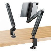 Foldable Tablet Desktop Stand Adjustable 360° Rotation Flexible Tablet Holder Aluminum Alloy for IPad/iPhoneX/iPad Pro/N-Switch