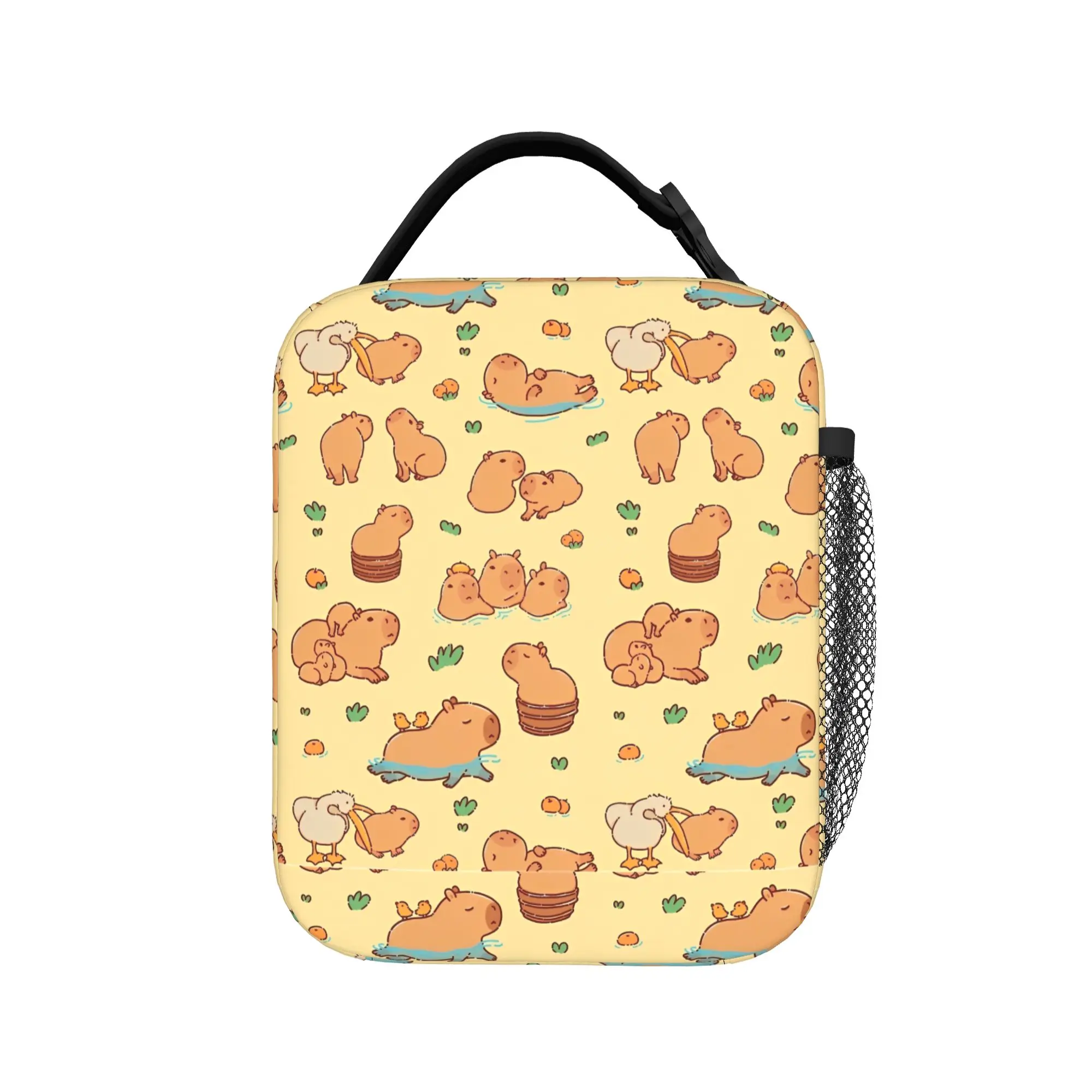 Cute Cartoon Capybara Thermal Insulated Lunch Bags for Travel  Portable Food Bag Container Cooler Thermal Food Box