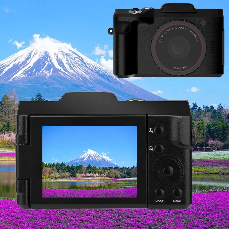 

HD Digital Camera 16x Zoom Video Photography Telephoto Lens Anti-Shake Design For Camping Mountaineering