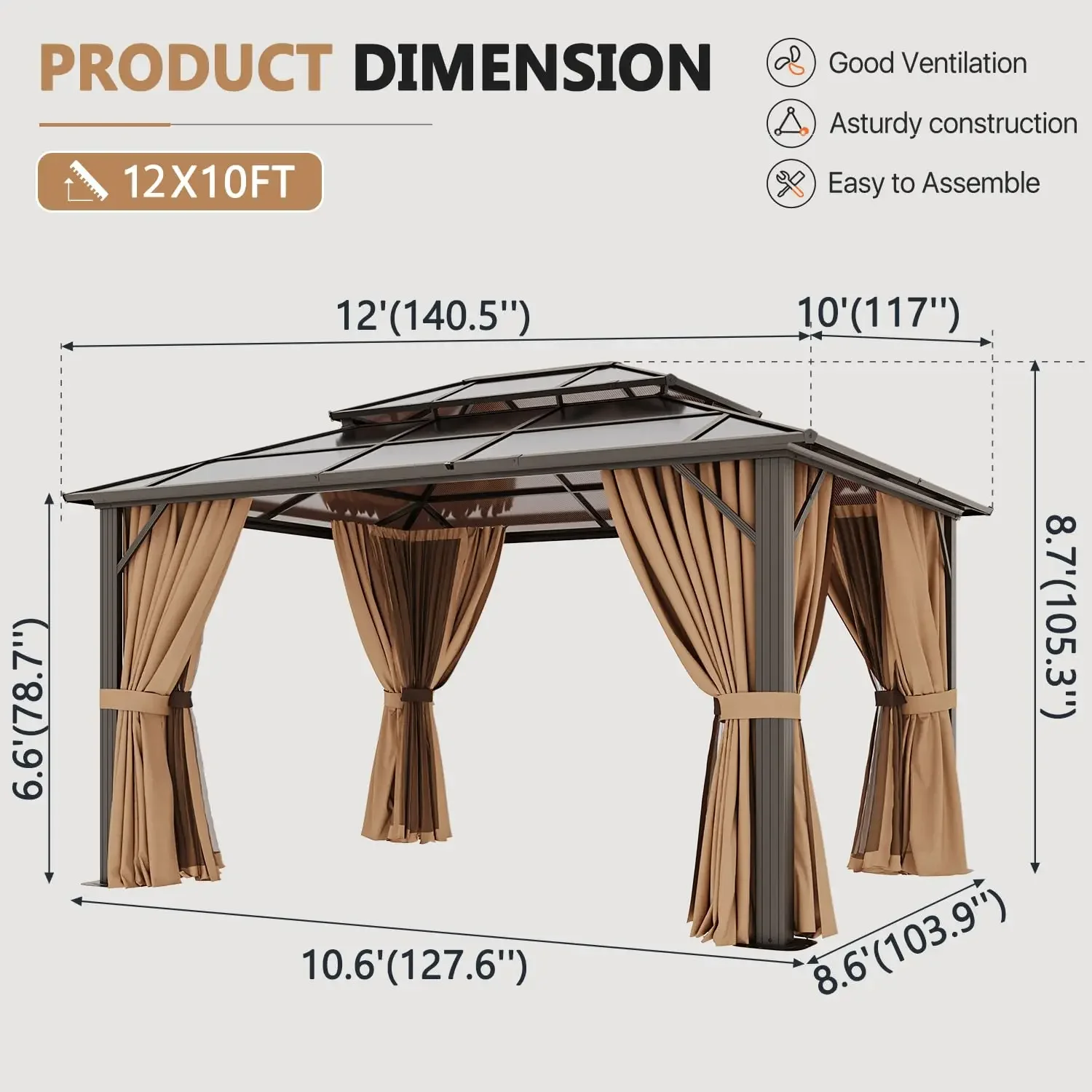 Hardtop Patio Gazebo 7