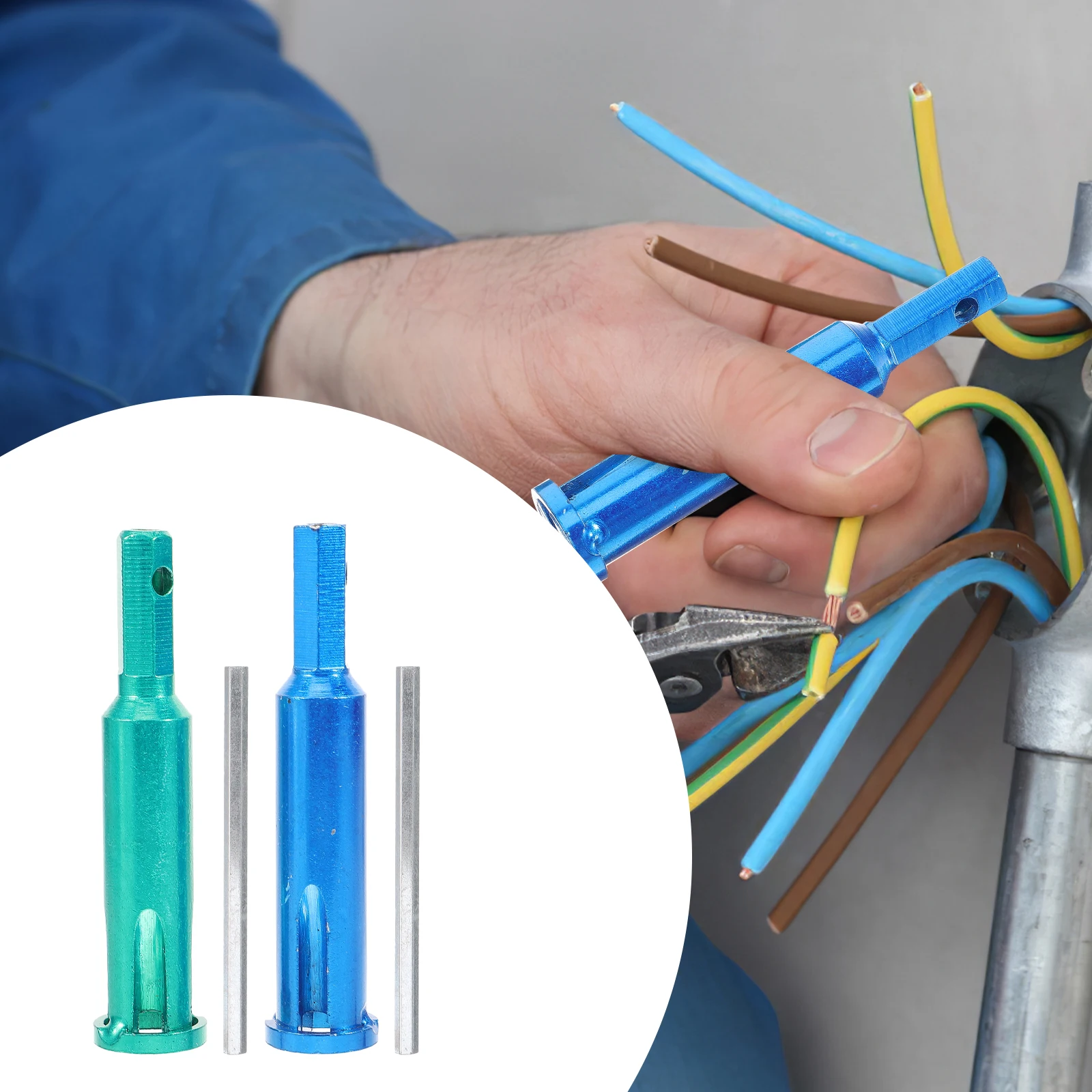 

2pcs Wire Stripping Bending For Power Drill Electric Drill Attachment Durable Steel Outdoor Hardware Accessories Universal