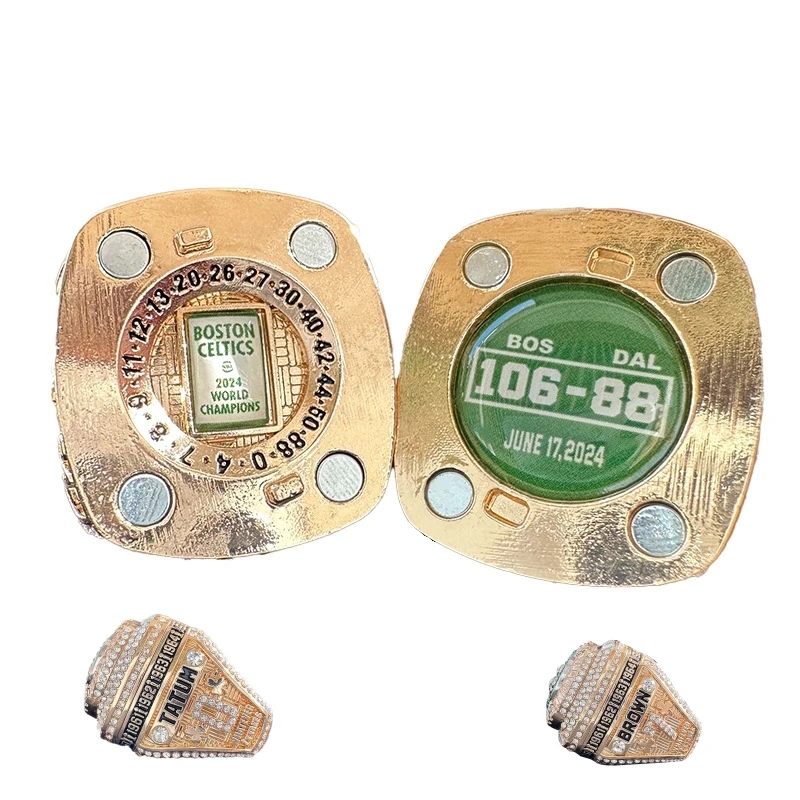 1 unidad de anillo de campeonato creativo 2024, regalo de recuerdo para amigos, anillo de baloncesto, regalo, anillo de recuerdo para seguidor