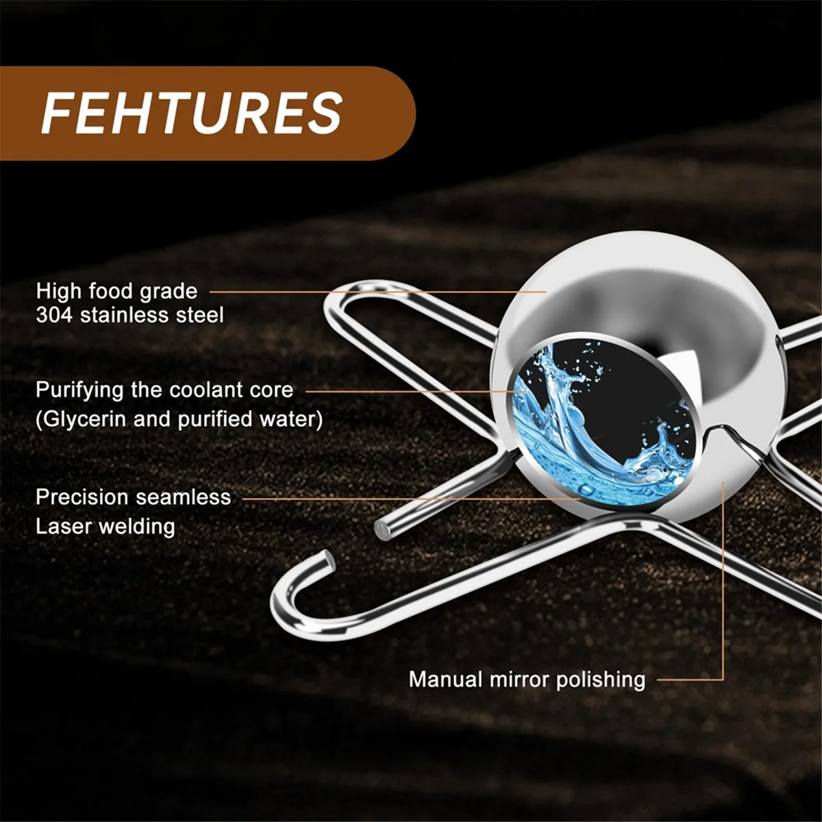 再利用可能なエスプレッソコーヒークーラー、アイスコーヒーボール、真のフレーバーをアンロックする、完璧なツール、2個