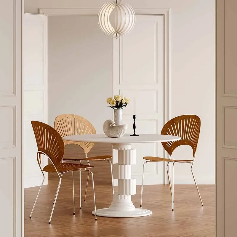 

Party Round Dining Table Modern Luxury Floor White Kitchen Dining Table Living Room Coffee Stoly Do Jadalni Home Furniture