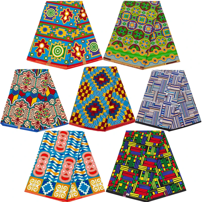 Soft Cotton Africa Ankara Real Print Wax Fabric Batik Block Wrap Sewing Material For Dress Craft Making Patchwork Designer Pagne