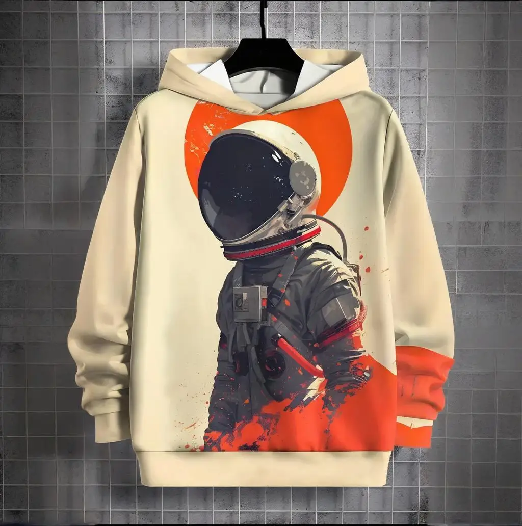 2025 New Autumn Skateboard Astronaut 3D Printed Hoodies Men's and Women's Fashion Casual Sweatshirts Oversized Hoodies Pullovers