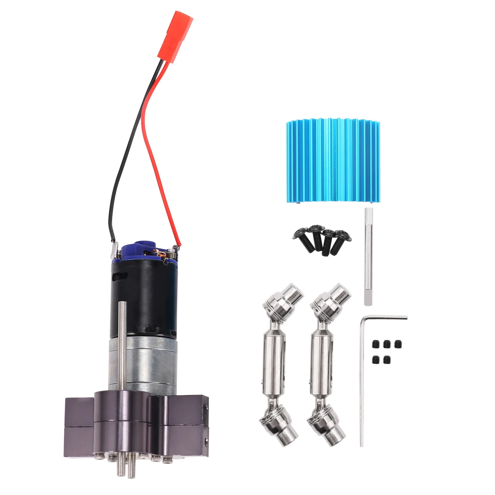 

Hot sale Metal Transmission 370 Motor with Drive Shaft Upgrade Accessories for C14 C24 B24 B36 MN D90 MN99S RC Car,Titanium