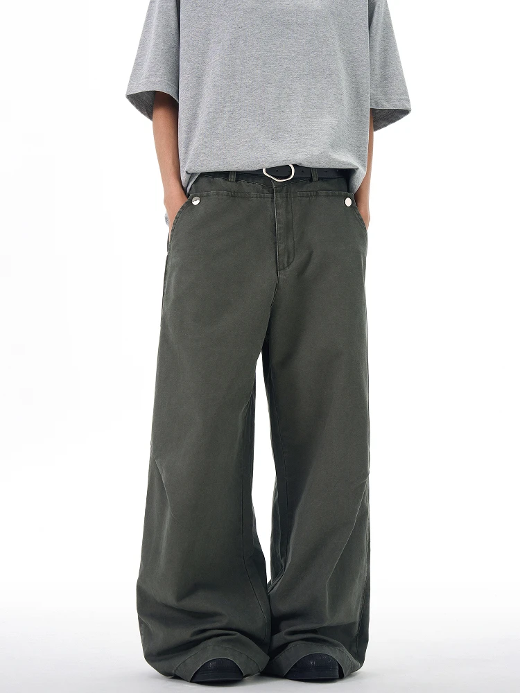 

Робочие брюки Thumpup в американском стиле ретро с пуговицами, свободные прямые джинсы для мужчин и женщин, винтажные повседневные брюки с талией