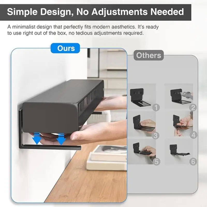 L41F Metal Soundbar Wall Mount مع قوس عمق قابل للتعديل لمساحة المعيشة الحديثة