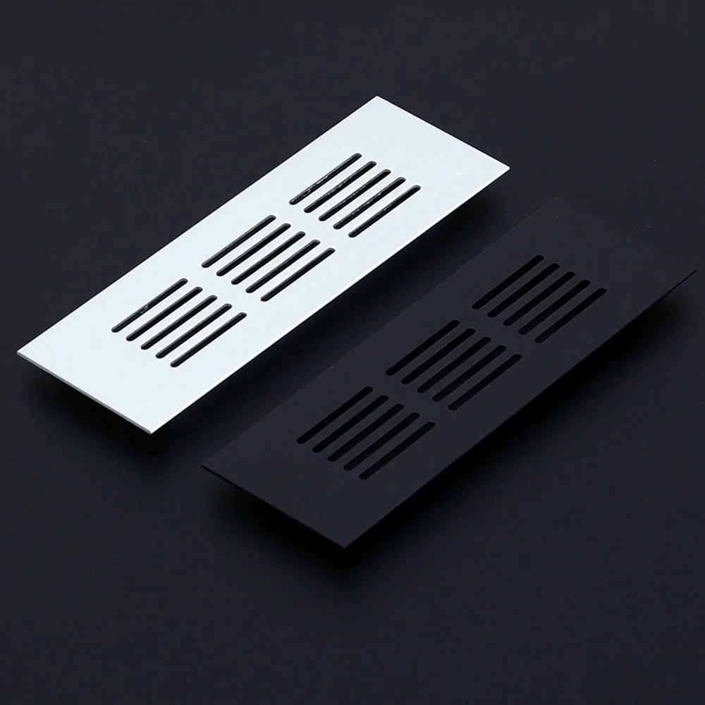 Aluminum Alloy Air Vent Rectangular Ventilation Grille Cabinet Closet Shoe Cabinet Cooling Mesh Cover Decorative Hardware