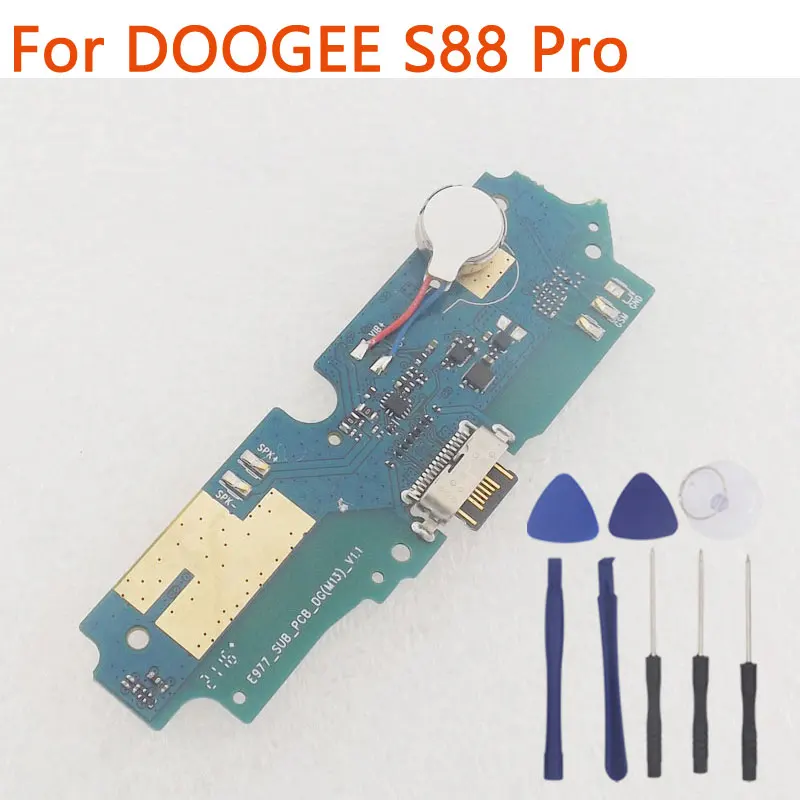 Nuevo Original DOOGEE S88 Pro placa USB Base puerto de carga placa con Cable vibrador para teléfono inteligente DOOGEE S88 Pro