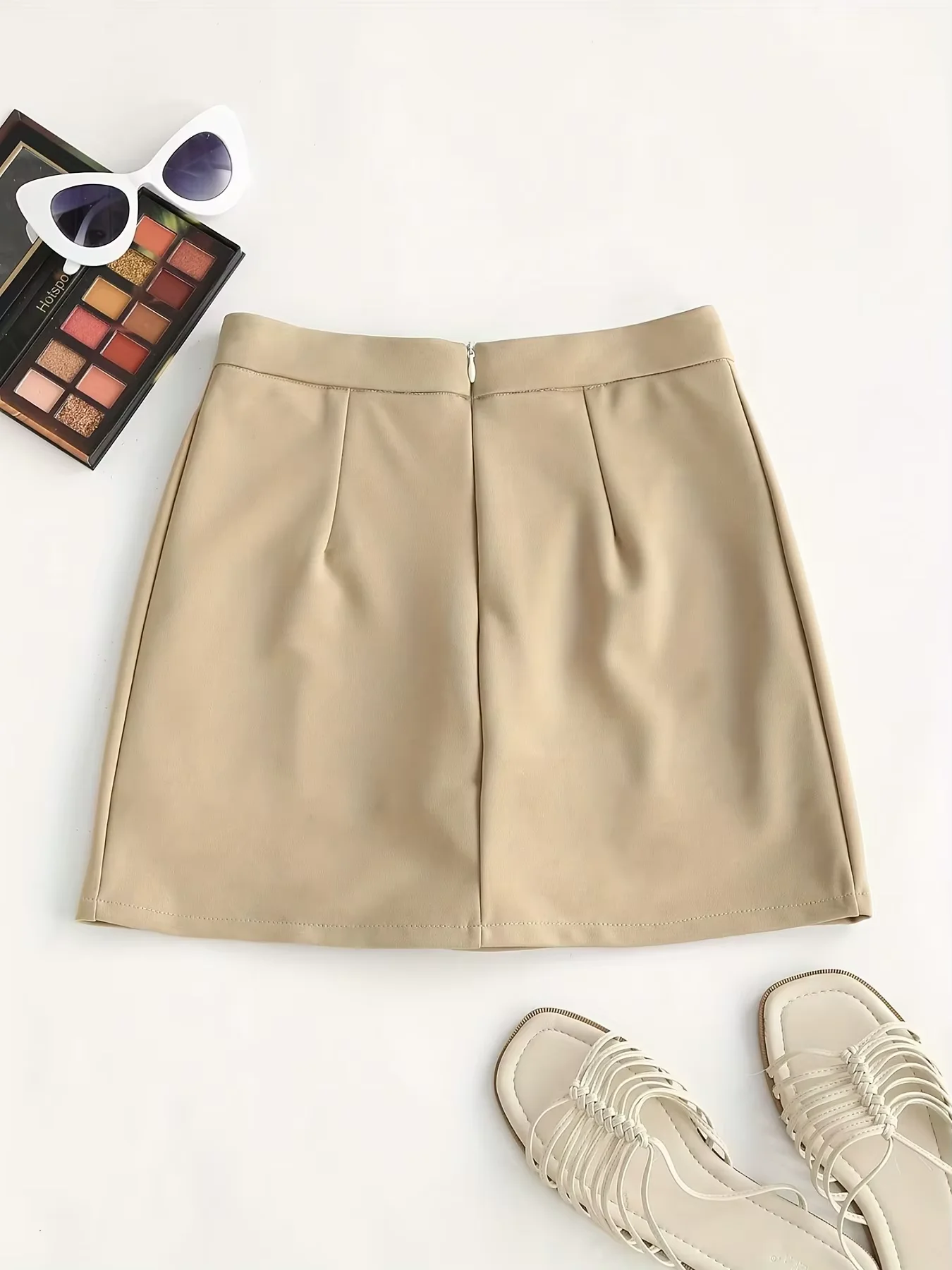 Ladies Safety Shorts Insole with Split Front Skirt Workwear Comfortable Breathable  Clothing