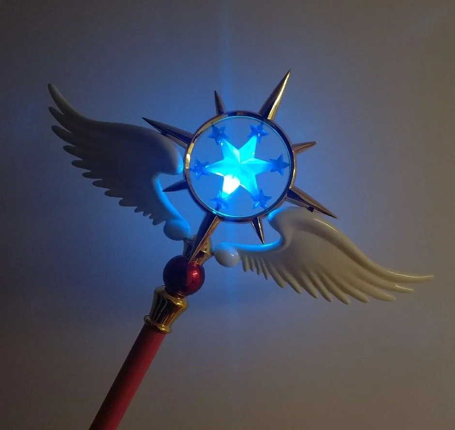 

100Cm cosplay prop, transparent card, Sakura, dream staff, walking stick, magic staff, luminous
