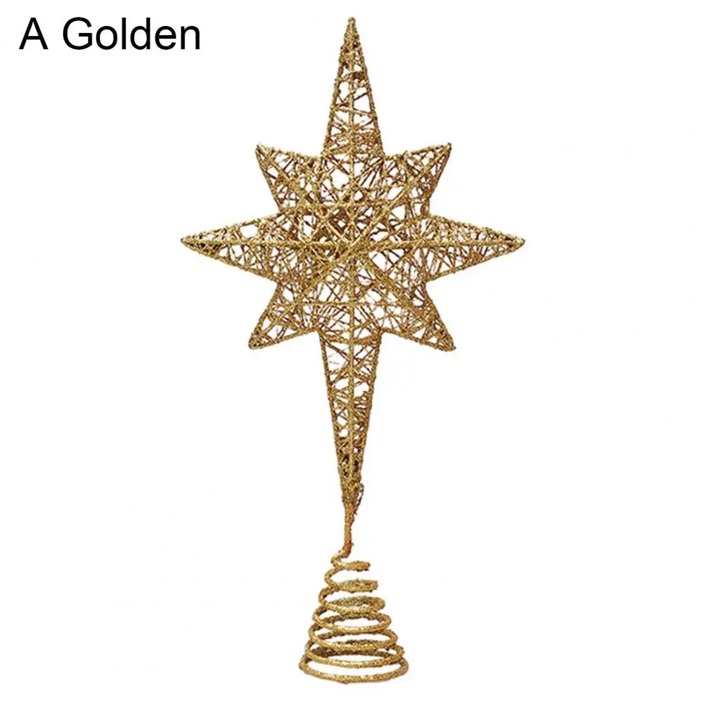 

Christmas Tree Star Decoration 3d Star Ornament Shimmering 3d Christmas Tree Topper Hollow-out Design with Sparkling for Festive