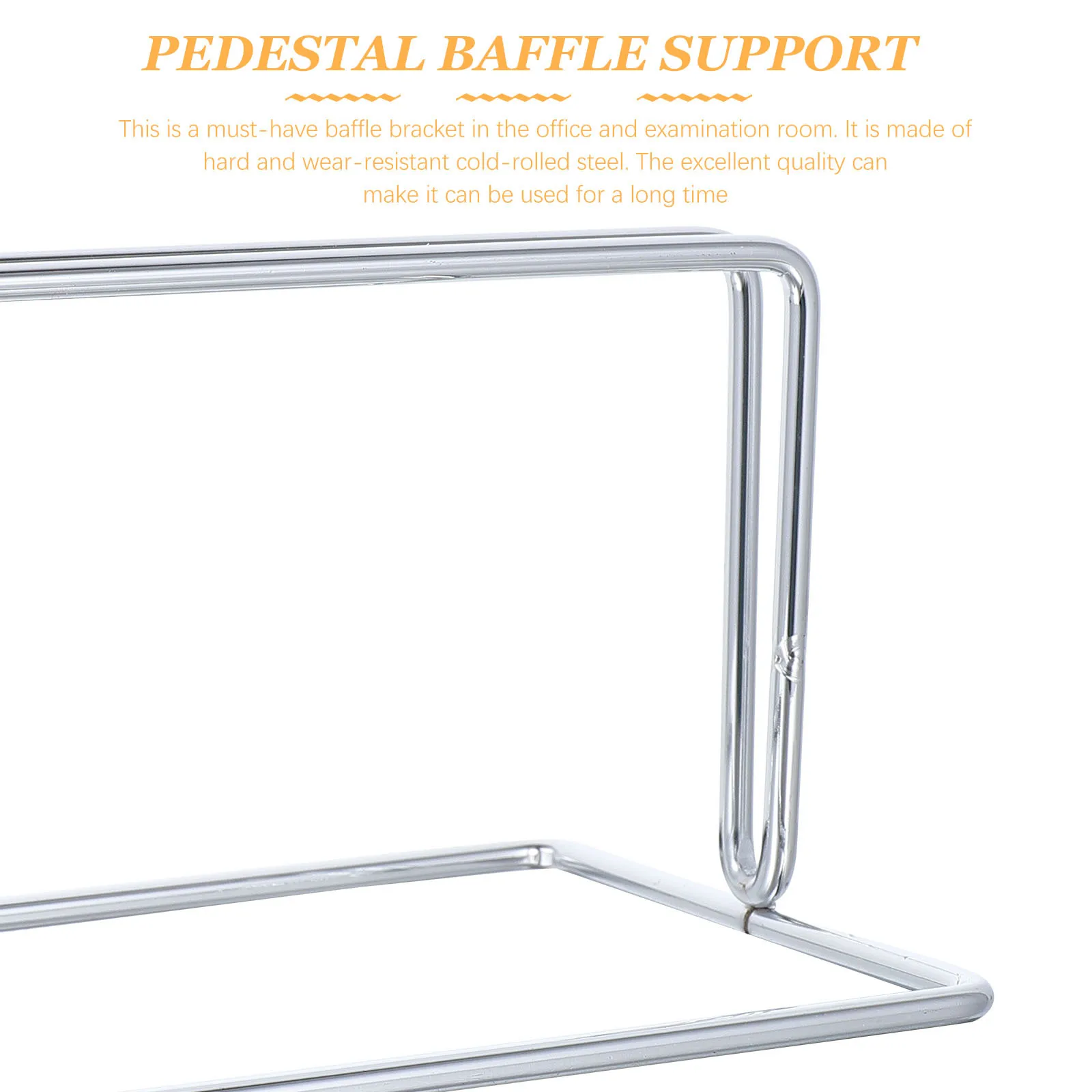 4pcs Steel Base Bracket Non-Slip Partition Holder For Office Exam Room Desktop Divider Punch-Free Mounting Silver