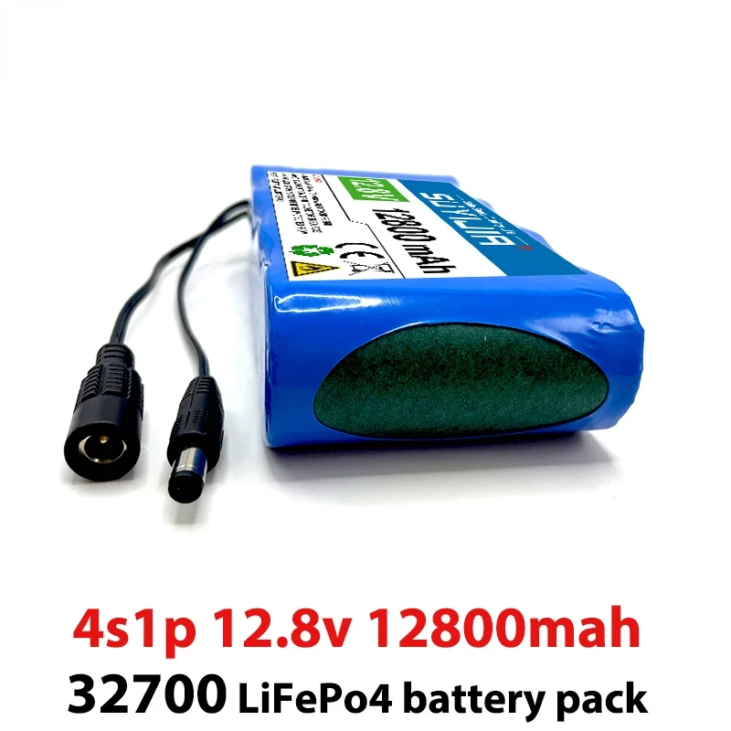 LiFePO4 32700 Battery Packs 12.8V 4S1P 12800mAh Lithium-ion Battery Suitable for Electric Boat Aircraft Model with BMS Board